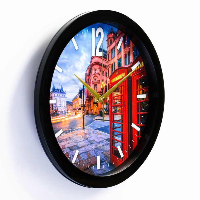 фото Часы настенные, интерьерные "вечерний лондон", бесшумные, d-28 см соломон