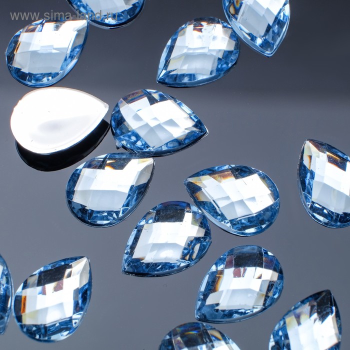 Стразы плоские капля, 10*14 мм, (набор 20шт), цвет голубой
Стразы плоские капля, 10*14 мм, (набор 20шт), цвет голубой