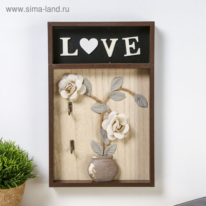 Крючки декоративные дерево "Ваза с розами. Love" 31х20х3 см
Крючки декоративные дерево "Ваза с розами. Love" 31х20х3 см