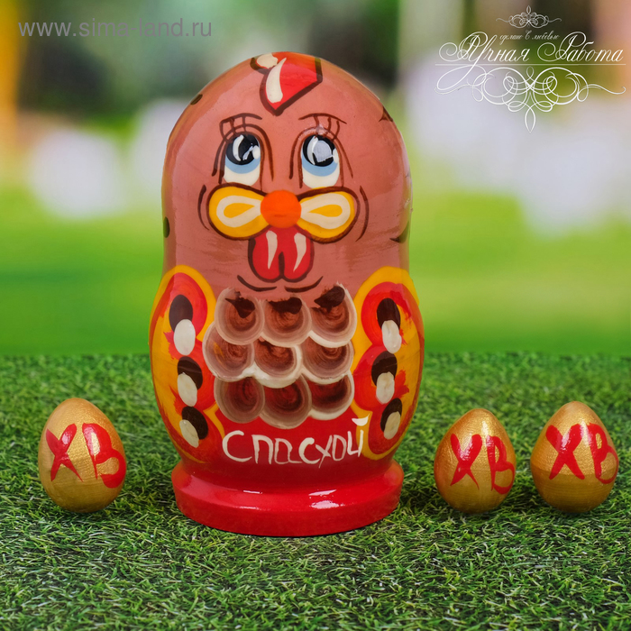 Пасхальная матрёшка «Курочка с яйцами»
Пасхальная матрёшка «Курочка с яйцами»