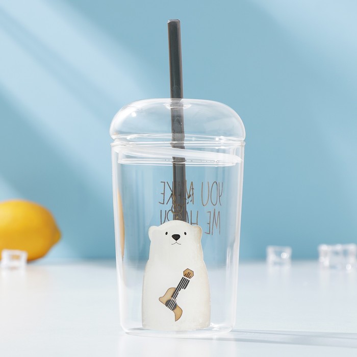 Стакан стеклянный «Лесные жители», 450 мл, с крышкой и соломинкой, рисунок МИКС
Стакан стеклянный «Лесные жители», 450 мл, с крышкой и соломинкой, рисунок МИКС