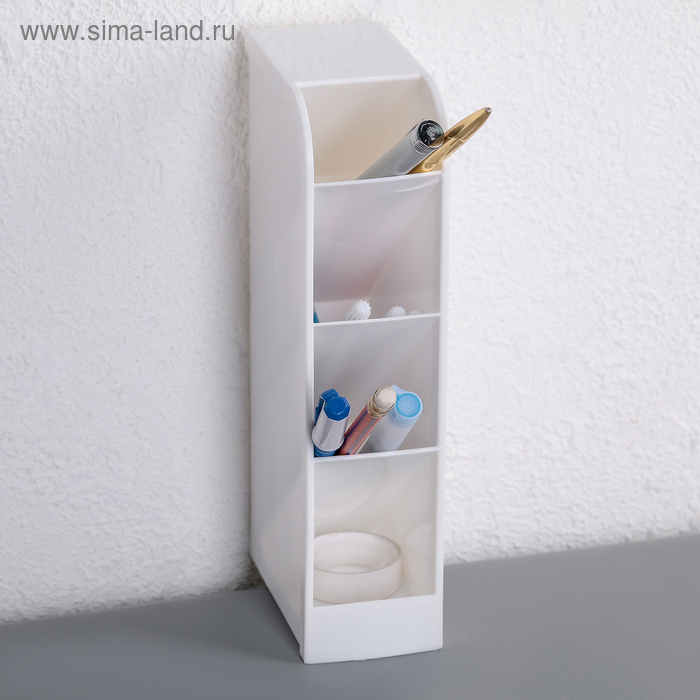 Органайзер 4-х секционный, 9,2×5×20,5 см, цвет белый
Органайзер 4-х секционный, 9,2×5×20,5 см, цвет белый