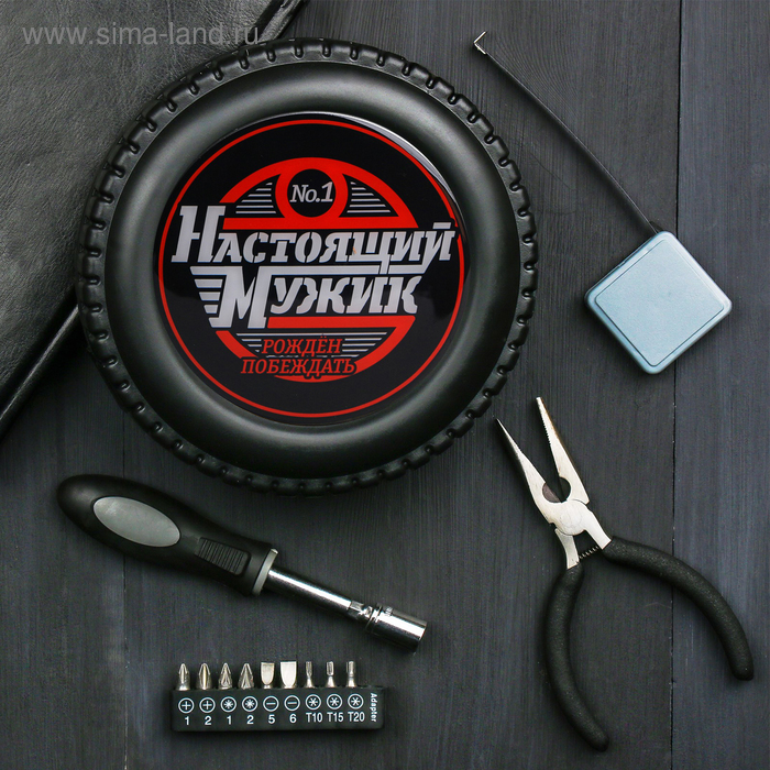 Набор инструментов в колесе "Настоящий мужик", 24 предмета
Набор инструментов в колесе "Настоящий мужик", 24 предмета