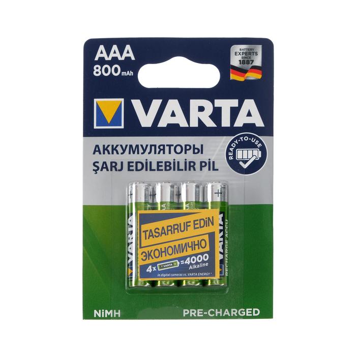 Аккумулятор Varta, Ni-Mh, AAA, HR03-4BL, 1.2В, 800 мАч, блистер, 4 шт.
Аккумулятор Varta, Ni-Mh, AAA, HR03-4BL, 1.2В, 800 мАч, блистер, 4 шт.
