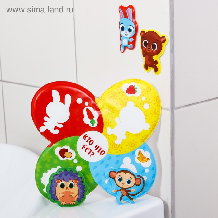 Развивающая игра для купания «Кто что ест»
Развивающая игра для купания «Кто что ест»