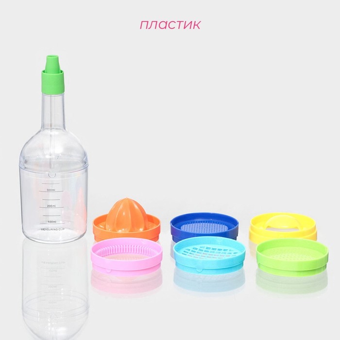 фото Бутылка универсальная кухонная «чудо», 380 мл, 29×9 см, цвет микс доляна