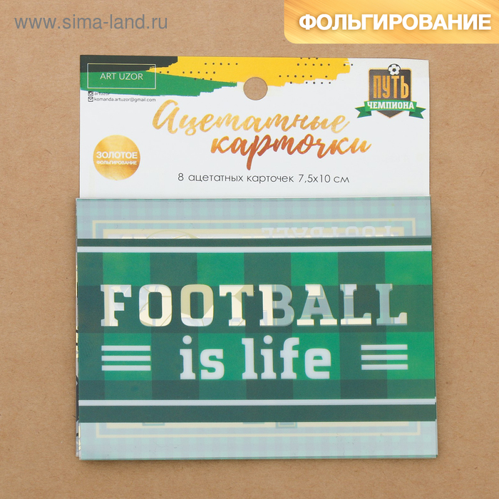 Набор ацетатных карточек для скрапбукинга «Путь чемпиона», 10 × 11 см
Набор ацетатных карточек для скрапбукинга «Путь чемпиона», 10 × 11 см