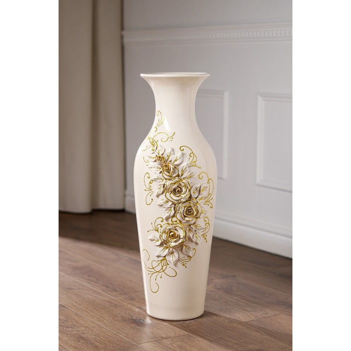 Ваза керамическая "Амфора", напольная, белая, 67 см, авторская работа
Ваза керамическая "Амфора", напольная, белая, 67 см, авторская работа