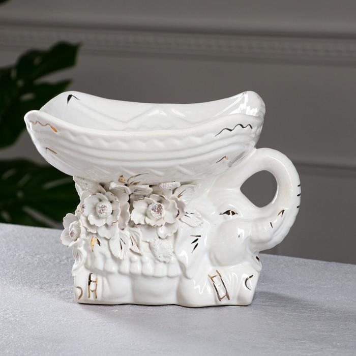 Конфетница "Слон Ажурный", белая лепка, керамика, 18 см
Конфетница "Слон Ажурный", белая лепка, керамика, 18 см