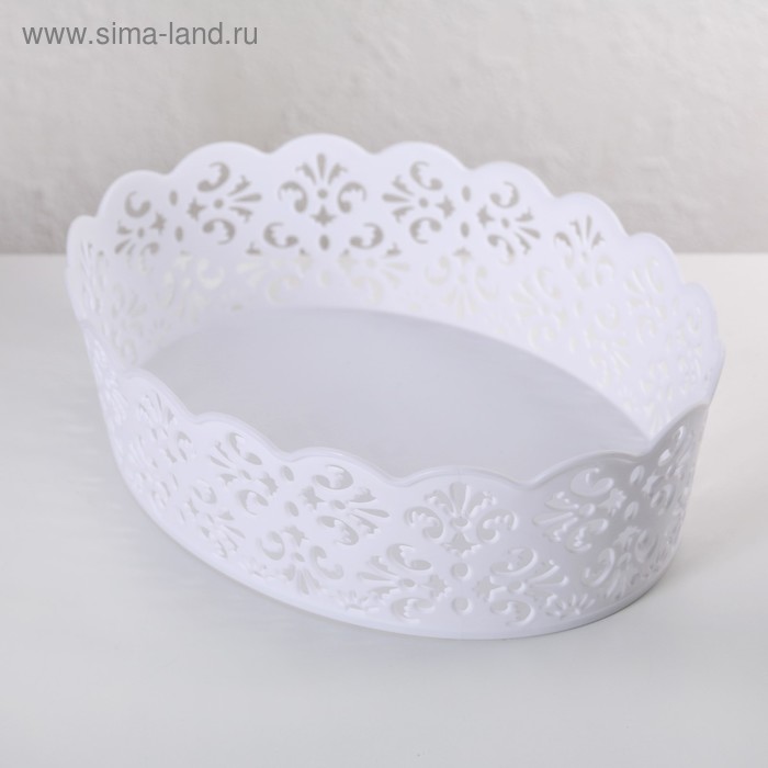 фото Корзина для хранения «кружевной узор», 21×15,5×6 см, цвет микс