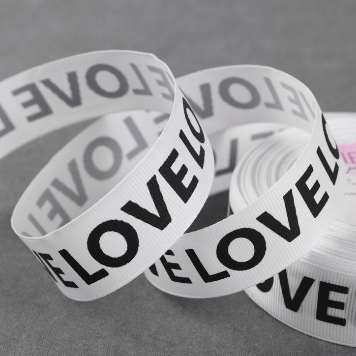 Лента репсовая «Love», 25 мм, 23 ± 1 м, цвет чёрный/белый
Лента репсовая «Love», 25 мм, 23 ± 1 м, цвет чёрный/белый