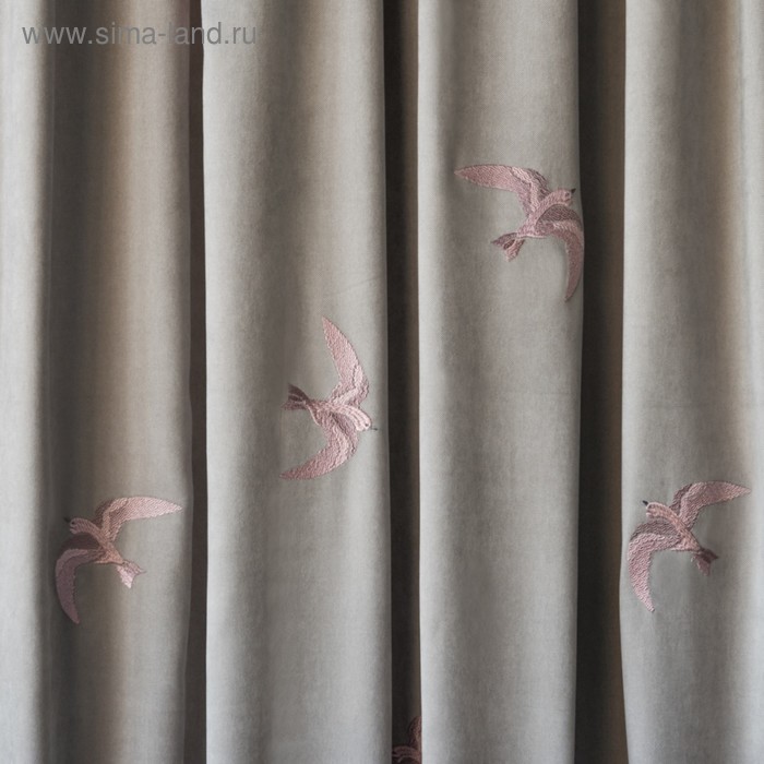 фото Комплект штор «либерти», размер 145 х 270 см - 2 шт, серый pasionaria