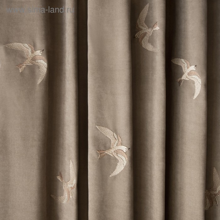 фото Комплект штор «либерти», размер 145 х 270 см - 2 шт, тёмно - бежевый pasionaria