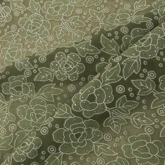 фото Платок женский, цвет хаки, размер 70х70 rossini