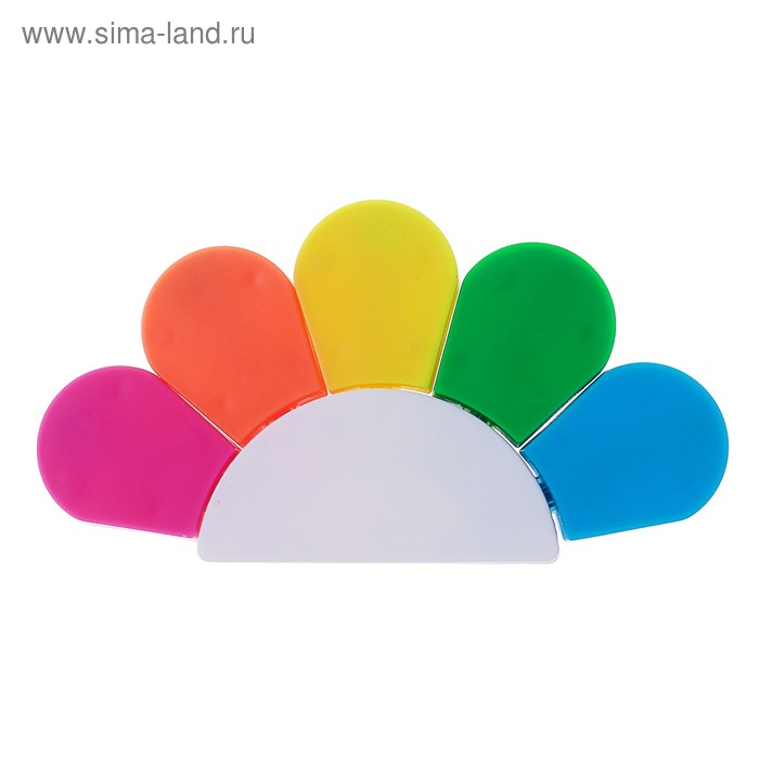 Маркер-текстовыделитель "Цветок", наконечник скошенный, 5 цветов
Маркер-текстовыделитель "Цветок", наконечник скошенный, 5 цветов