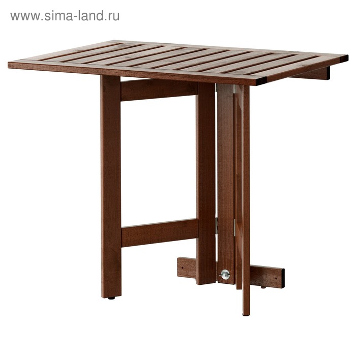 фото Складной стол эпларо, стенной крепеж, коричневая морилка ikea
