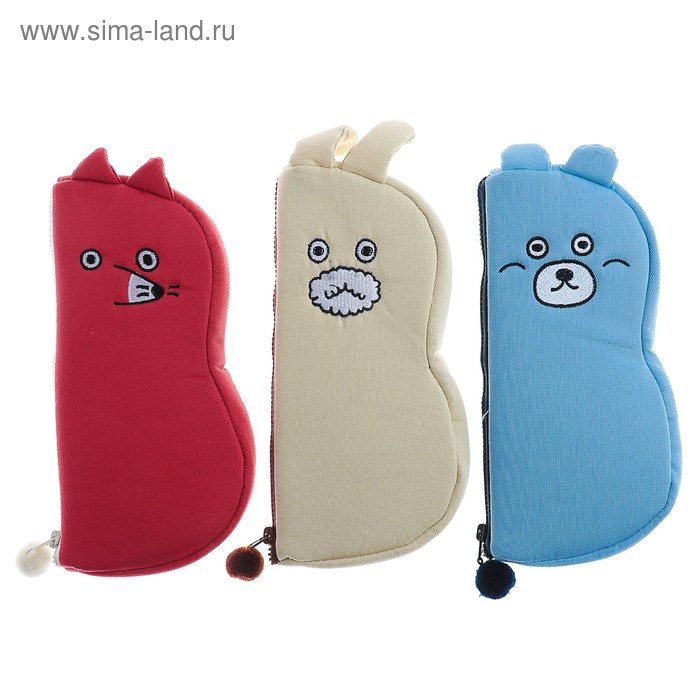 фото Пенал школьный «звери», на молнии, микс