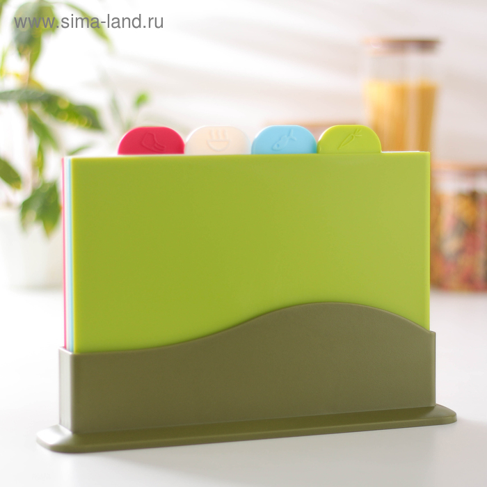 Набор досок разделочных на подставке «Прямоугольник», 32×23×7 см, 4 шт, цвет МИКС
Набор досок разделочных на подставке «Прямоугольник», 32×23×7 см, 4 шт, цвет МИКС