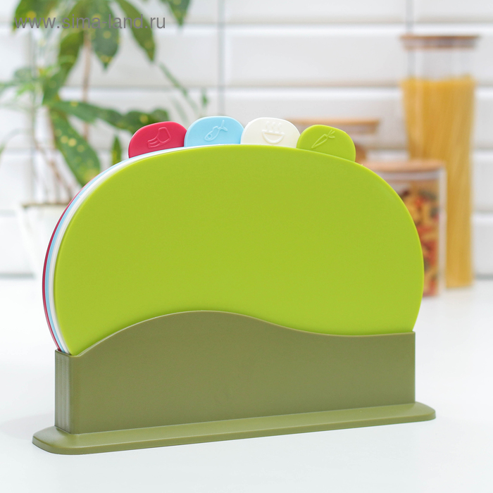 Набор досок разделочных на подставке 32х23х7 см "Овал", 4 шт, цвет МИКС
Набор досок разделочных на подставке 32х23х7 см "Овал", 4 шт, цвет МИКС