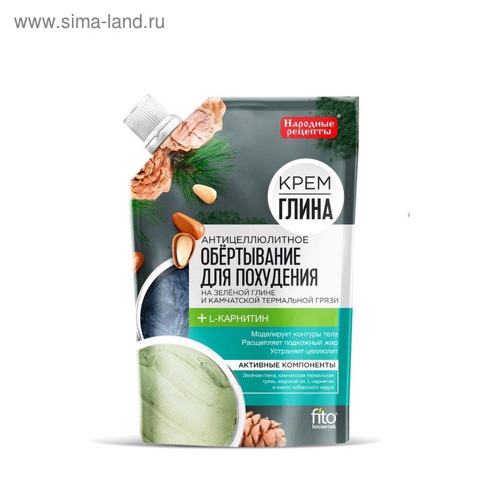 Обертывание для тела «Крем-глина Народные рецепты» антицеллюлитное, 120г.
Обертывание для тела «Крем-глина Народные рецепты» антицеллюлитное, 120г.