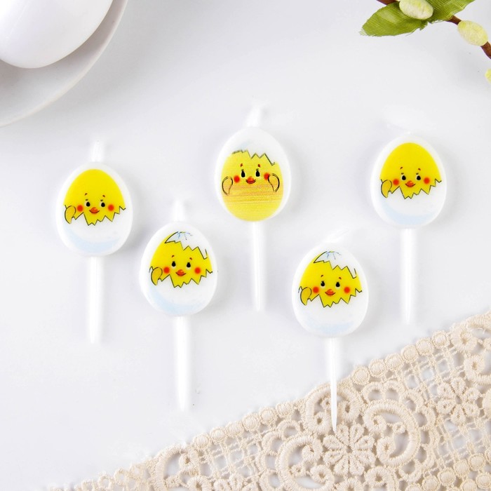 Набор свечей для кулича «Цыплята», 10 х 8 см
Набор свечей для кулича «Цыплята», 10 х 8 см