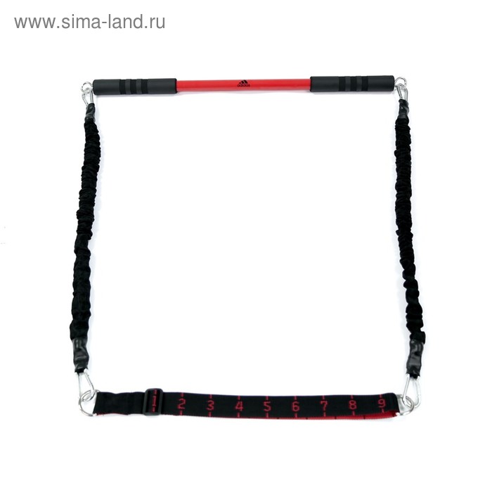 Гриф с эспандерами Adidas, Черный
Гриф с эспандерами Adidas, Черный