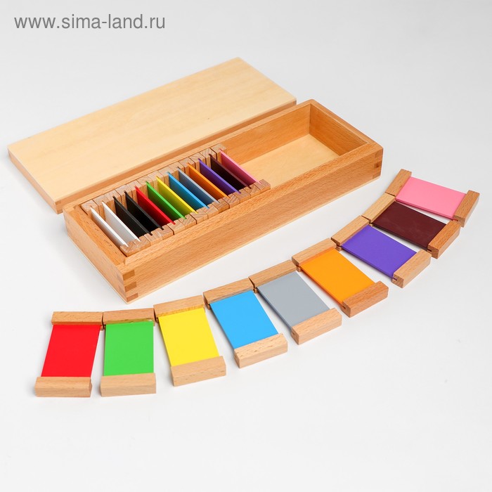 фото Игра по методике монтессори «цветные таблички», средний набор