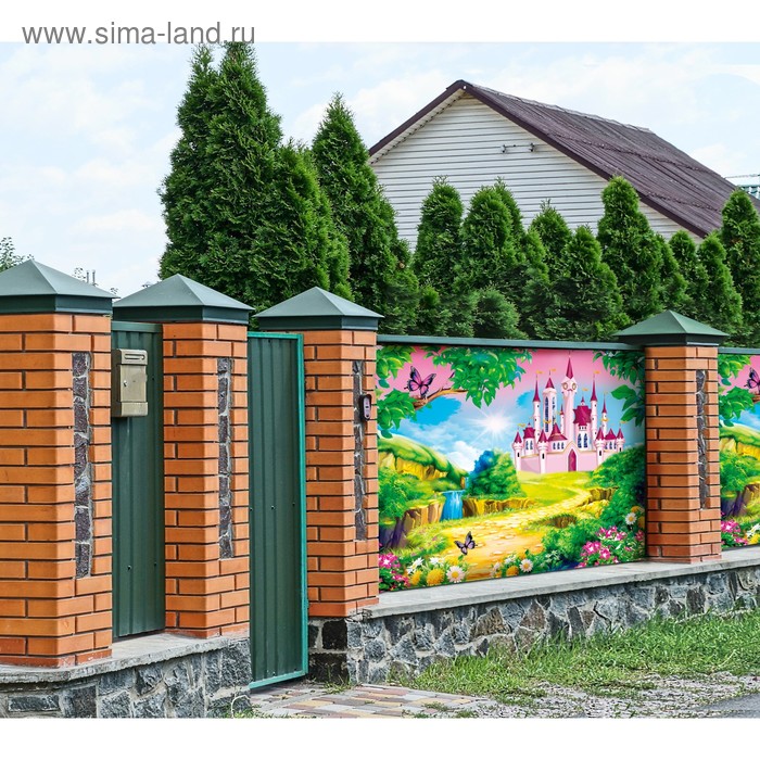 фото Фотобаннер, 300 × 200 см, с фотопечатью, люверсы шаг 1 м, «сказочный замок» greengo