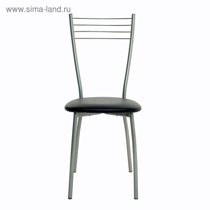 фото Стул "сильвия", серебристый металлик/черный клик мебель