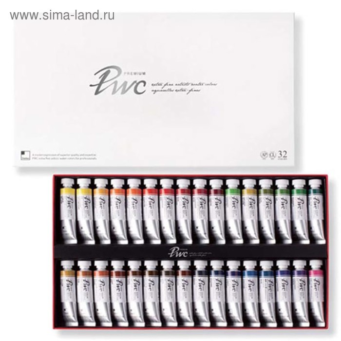 фото Акварель художественная набор в тубе 32цв*15мл sh premium water color sh-1219150-0032 shinhanart