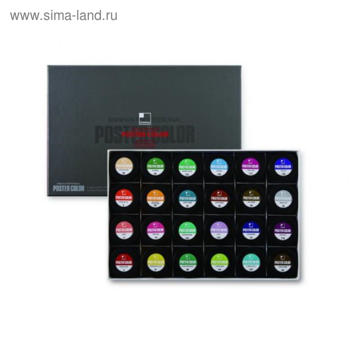 фото Гуашь художественная набор 24цв*40мл sh poster color (b) sh-1325262-0024 shinhanart