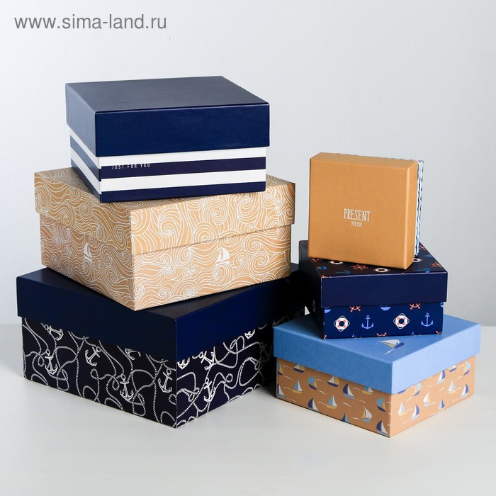 Набор подарочных коробок 6 в 1 «Морской стиль», 8 × 8 × 4.5‒18 × 18 × 9.5 см
Набор подарочных коробок 6 в 1 «Морской стиль», 8 × 8 × 4.5‒18 × 18 × 9.5 см