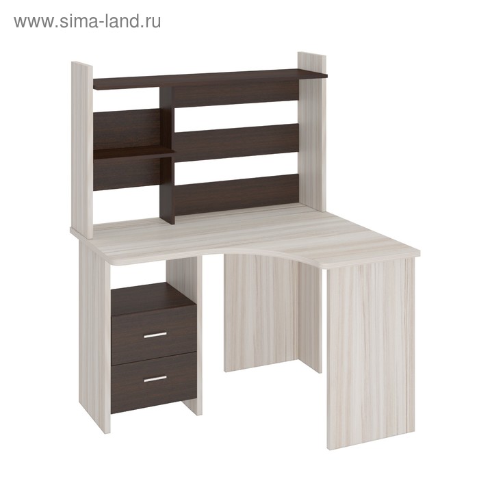 фото Компьютерный стол, 1200 × 1000 × 1520 мм, правый угол, цвет карамель/венге