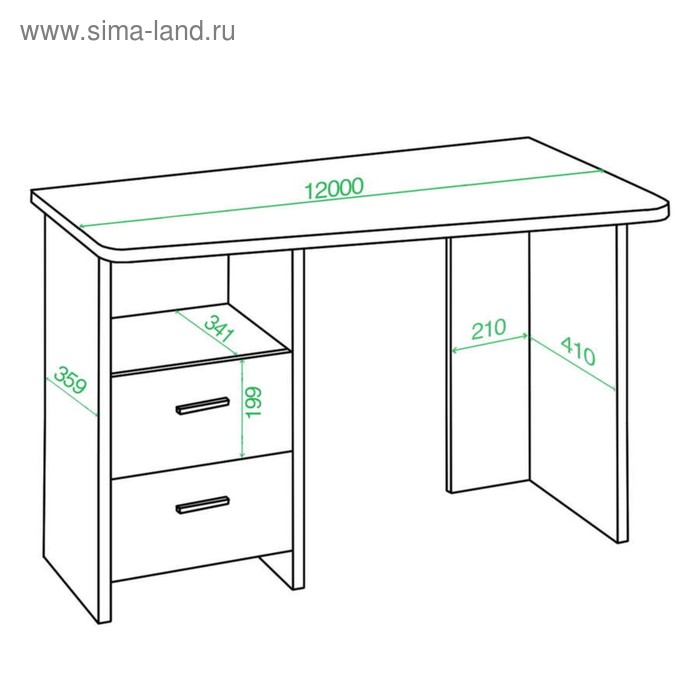 фото Стол, 1200 × 720 × 770 мм, правый угол, цвет карамель/венге