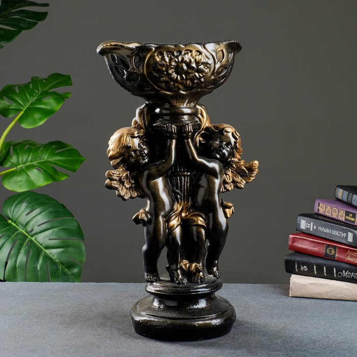 Конфетница "Два ангела" бронза 52х29см
Конфетница "Два ангела" бронза 52х29см