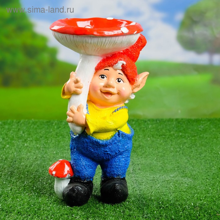 Садовая фигура "Эльф с грибочком" 29х16см
Садовая фигура "Эльф с грибочком" 29х16см