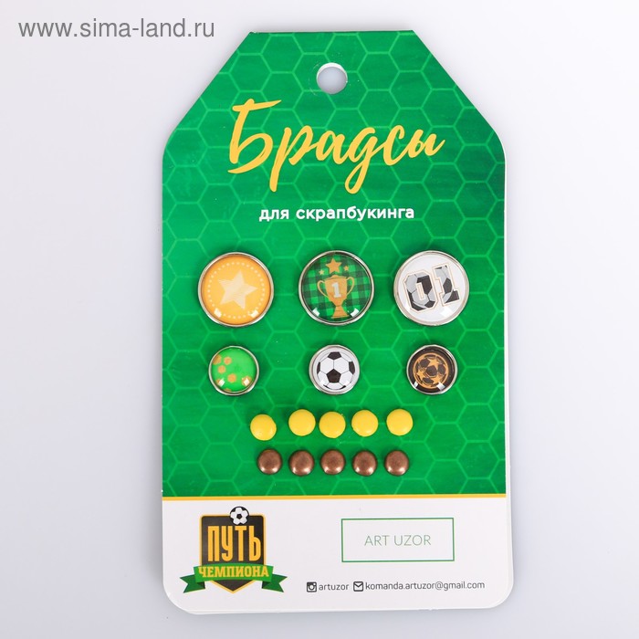 Набор брадсов для скрапбукинга «Путь чемпиона», 8 × 14 см
Набор брадсов для скрапбукинга «Путь чемпиона», 8 × 14 см
