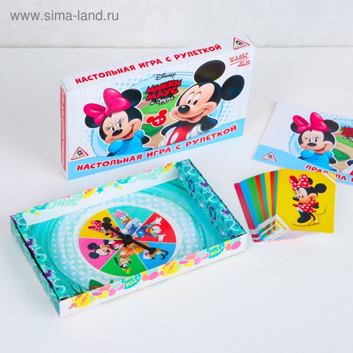 Игра с рулеткой на скорость и внимание, Микки Маус и его друзья
Игра с рулеткой на скорость и внимание, Микки Маус и его друзья