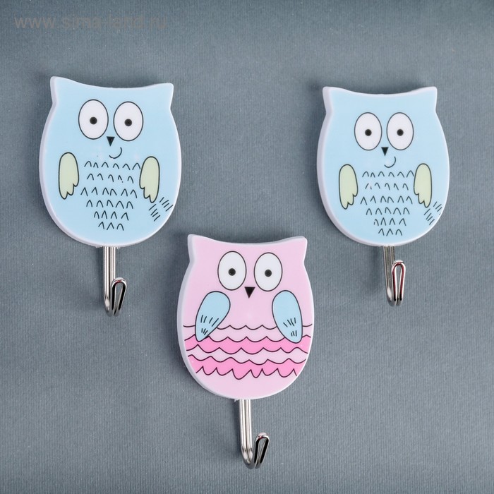 Крючок на липучке «Совы», 3 шт, цвет МИКС
Крючок на липучке «Совы», 3 шт, цвет МИКС