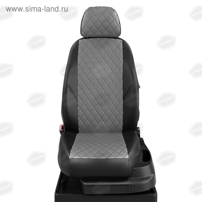 фото Авточехлы для renault sandero с 2009-2014г. хэтчбек задние спинка 40 на 60, сиденье единое, 5-подголовников. (с air-bag передние сиденья) автолидер №1