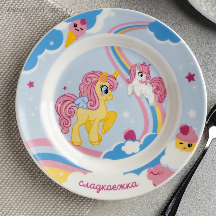 Тарелка детская «Сладкоежка», Ø 17.5 см
Тарелка детская «Сладкоежка», Ø 17.5 см