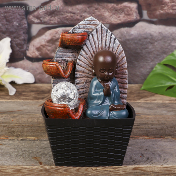 Фонтан настольный от сети, подсветка "Маленький будда - медитация" 22х13х13 см
Фонтан настольный от сети, подсветка "Маленький будда - медитация" 22х13х13 см