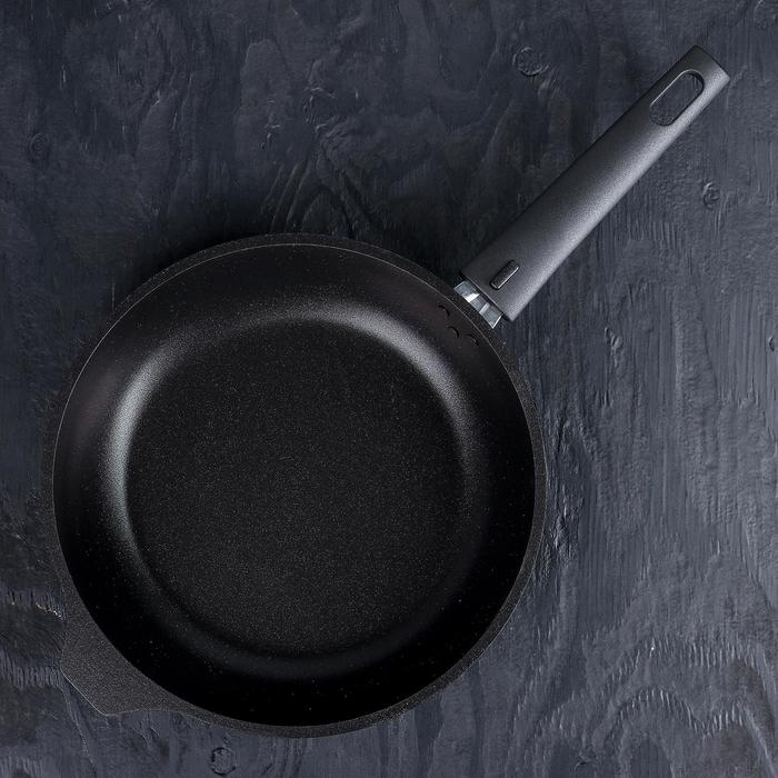 фото Набор кухонной посуды «традиция №10», крышка, антипригарное покрытие, цвет чёрный kukmara