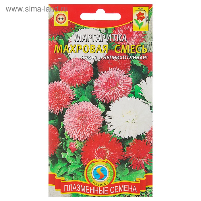 Семена цветов Маргаритка "Махровая Смесь", 0,05 г
Семена цветов Маргаритка "Махровая Смесь", 0,05 г