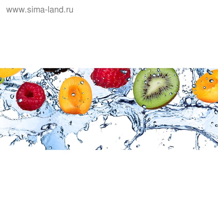 фото Кухонный фартук 1600х600 мм, закалённое стекло 4 мм, 6 отверстий под крепёж, цвет фр0121