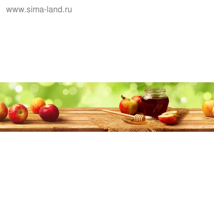 фото Кухонный фартук 2600х600 мм, закалённое стекло 4 мм, 6 отверстий под крепёж, цвет фо0061