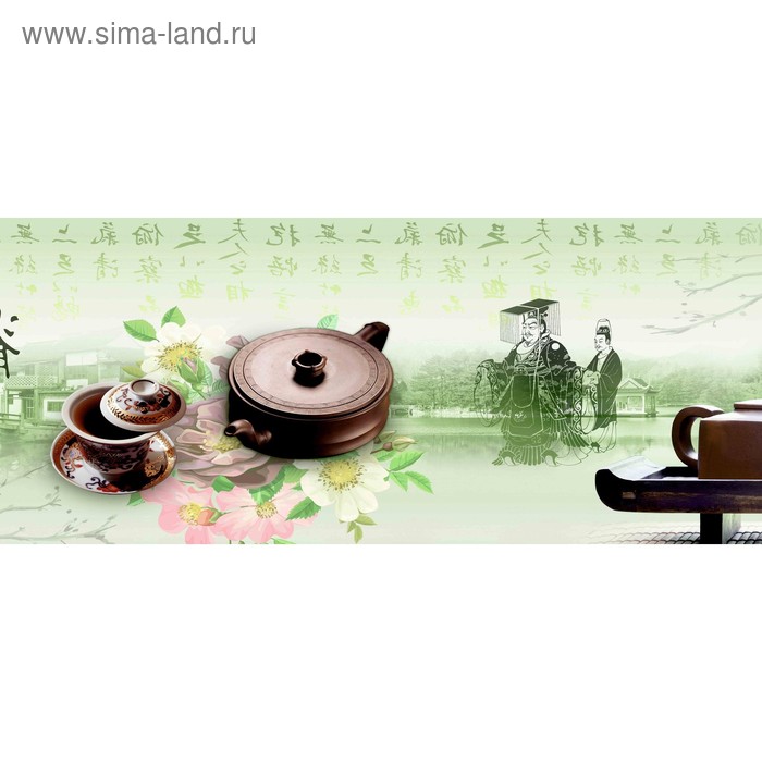 фото Кухонный фартук 1400х600 мм, закалённое стекло 4 мм, 6 отверстий под крепёж, цвет арт1