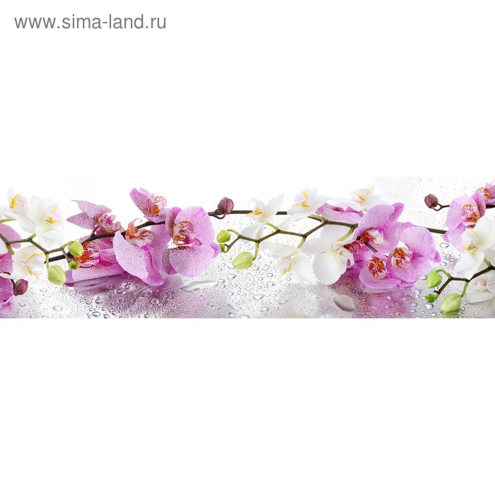 фото Кухонный фартук 2100х600 мм, закалённое стекло 4 мм, 6 отверстий под крепёж, цвет цв0247