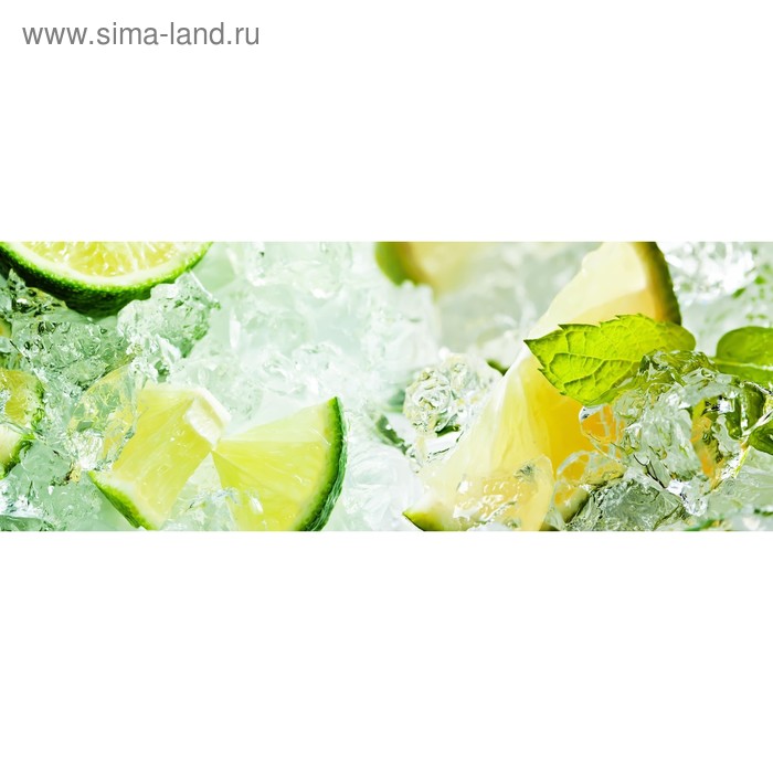 фото Кухонный фартук 1600х600 мм, закалённое стекло 4 мм, 6 отверстий под крепёж, цвет фо0054