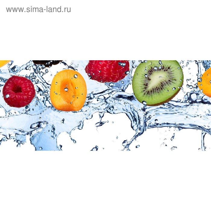 фото Кухонный фартук 1400х600 мм, закалённое стекло 4 мм, 6 отверстий под крепёж, цвет фр0121